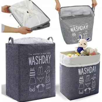 Koš na prádlo Koš na prádlo SATIS 75 l stříbrný