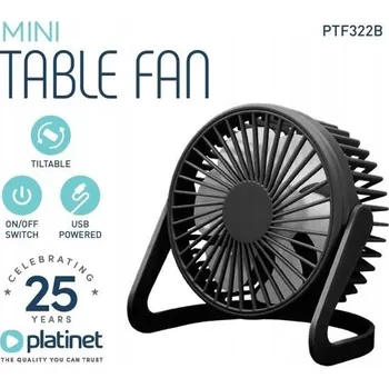 Domácí ventilátor Stolní USB ventilátor Mini Přenosný Větrák černý