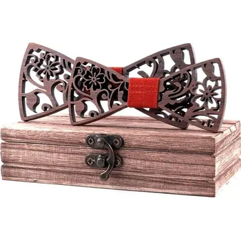 Motýlek SET pro Tátu a Syna Dřevěný motýlek červený Červená