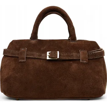 Kabelka MORANTI kabelka z pravé přírodní semišové kůže - bezbarvá