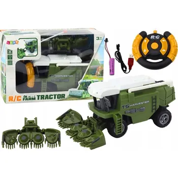 RC model auta RC Kombajn na Obilí, Zemědělský Stroj na Dálkové Ovládání, Zelený