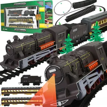 Vláček a vláčkodráha Z1068 Stator Elektrická vláčkodráha Fenfa Lokomotiva, vagóny, koleje 325 cm, stromky
