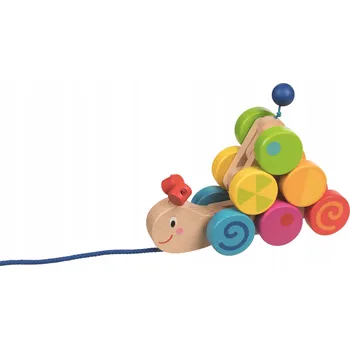 Dřevěná hračka Housenka k tahání