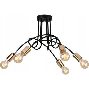 Stropní Svítidlo Lustr Paradise 5 Černá/Zlatá