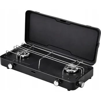 Turistický vařič Dvojitý turistický plynový vařič 2×3 kW Piezo Camping Reduktor Hadice