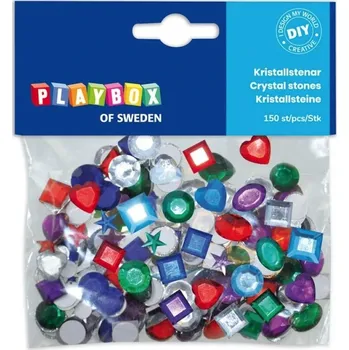 Playbox Samolepicí kamínky na zdobení mix barev 150 ks
