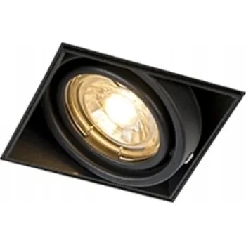 Bodové svítidlo Zapuštěné černé bodové svítidlo GU10 otočné a sklopné bez rámečku -