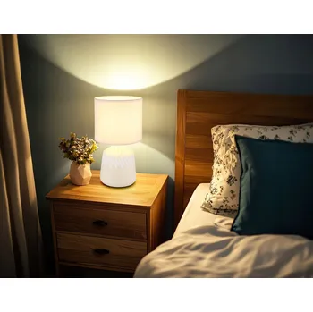 Lampička Stolní lampa Globo Lighting RELA béžová 40 W