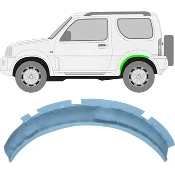 Blatník karosérie Opravný plech zadního podběhu na Suzuki Jimny 1998-2018 / Levá