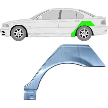 Blatník karosérie Lem zadního blatníku na BMW E46 3 1998-2005 / Levá