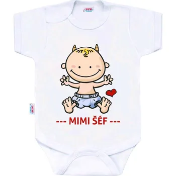 Kojenecký body Body s potiskem New Baby MIMI ŠÉF 80 (9-12m)