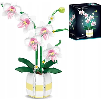 ostatní stavebnice STAVEBNICE 616 KS SADA KVĚTINY KYTICE ORCHIDEJ V EPIPHYLLUMU