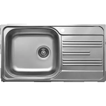 Nerezový dřez SOLIDO vestavný dřez EC 198, 780 x 435 mm odkap vpravo, nerezová ocel