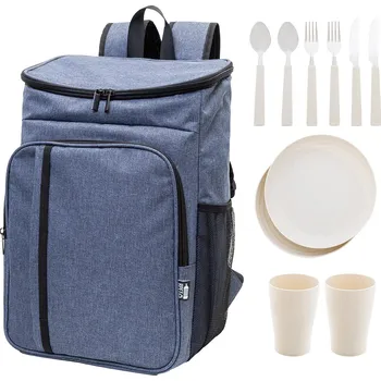 Piknikový koš chladicí piknikový batoh z RPET - AP800044-06A