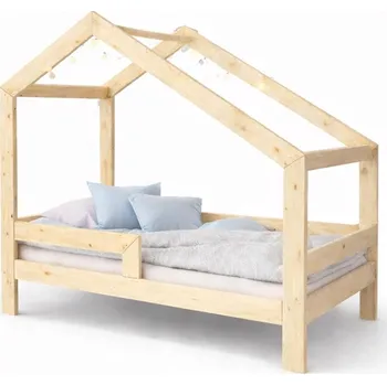 DĚTSKÁ POSTEL DOMEČEK 160x80 PRO DĚTI + ROŠT + ZÁBRANA W3