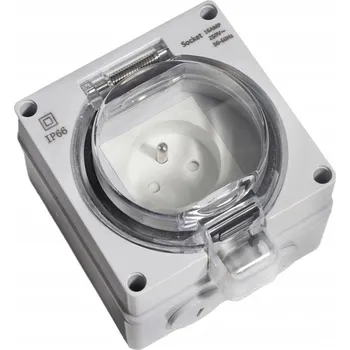 Elektrická zásuvka VENKOVNÍ ZÁSUVKA IP66 VODOTĚSNÁ A PRACHUVZDORNÁ S VYPÍNAČEM