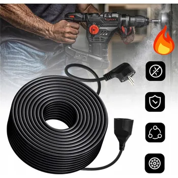 Napájecí kabel Prodlužovací Kabel PVC 30M 3680W Domácí prodlužovací kabel 3×0,75MM2 Domácí