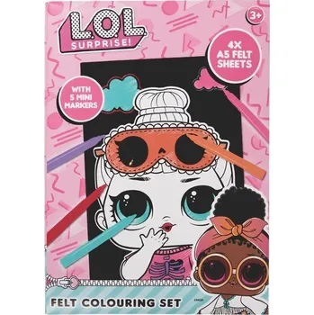 kreativní sada Velurové omalovánky L.O.L. Surprise, sada 4 archů filcu A5 LOL