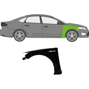 Blatník karosérie Pravý přední blatník Ford Mondeo MK4 / 10-15