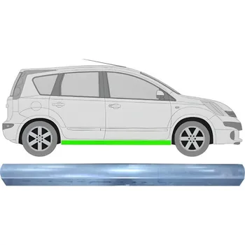 Prah karosérie Opravný plech prahu na Nissan Note 2006-2013 / Levá = Pravá (symetrická)