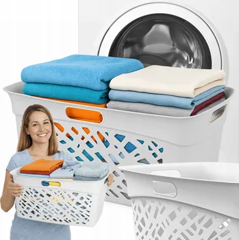 Koš na prádlo Volně stojící koš na prádlo Kamai 45 l šedý