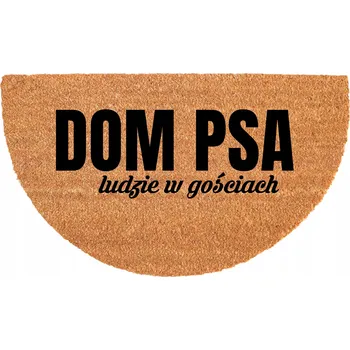 Rohožka PŮLKRUHOVÁ KOKOSOVÁ VSTUPNÍ ROHOŽKA 40X70CM - VTIPNÁ ROHOŽKA S MOTIVEM PSÍHO DOMU