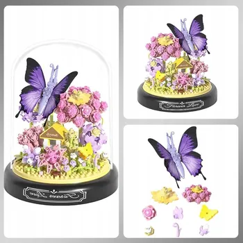 ostatní stavebnice STAVEBNICE KVĚTIN, MINI KOSTKY MOTÝLI, HRAČKA, DÁREK