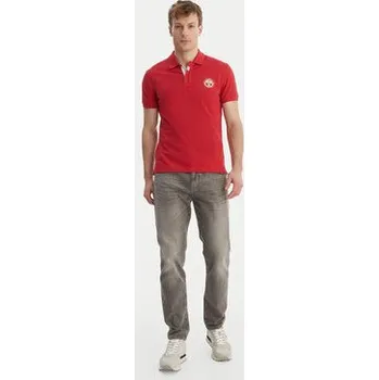 Pánské tričko Napapijri Polokošile E-Clanis NP0A4ID3 Červená Regular Fit 3XL