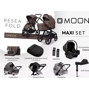 Kočárek Moon ReSea FOLD maxi set Greige
