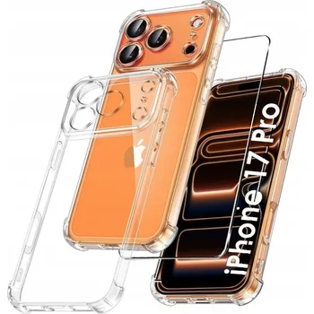 Pouzdro na mobilní telefon POUZDRO ZESÍLENÉ POUZDRO ANTI-SHOCK PRO APPLE IPHONE 17 PRO + SKLO