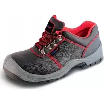 Pracovní obuv Bezpečnostní polobotky pracovní BOZP DEDRA kožené s ocelovou špičkou vel. 36 kat. S1P SRC