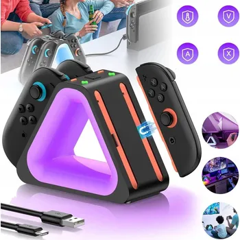Gamepad STACJA ŁADUJĄCA PRO NINTENDO SWITCH 2 JOY-CON 2025 S CHYTROU OCHRANOU