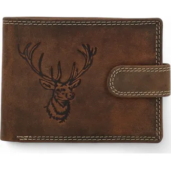 Peněženka Trendy pánská kožená peněženka Diviley Jelen 1 Tewry, hnědá