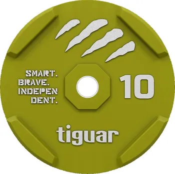 Fitness Tiguar Bumper gumový kotouč 10 kg Tiguar – zelený