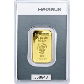 Heraeus Zlatý Slitek 10g