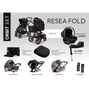 Kočárek Moon ReSea FOLD ORBIT set Onyx