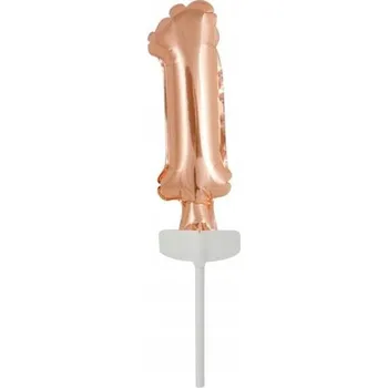 Balónek Foliový balónek 13 cm na tyčince „Číslice 1