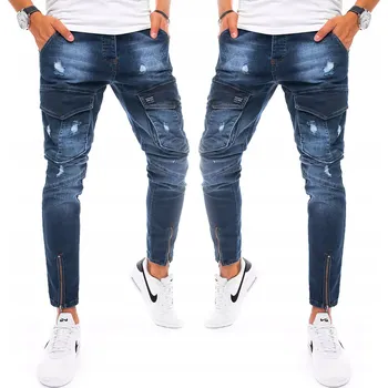 Pánské kalhoty PÁNSKÉ DŽÍNOVÉ KALHOTY KAPSÁČE vel