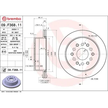 Brzdový kotouč Brzdový kotouč BREMBO 09.F368.11