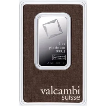 Sběratelství Valcambi - Platinový investiční slitek 1 oz