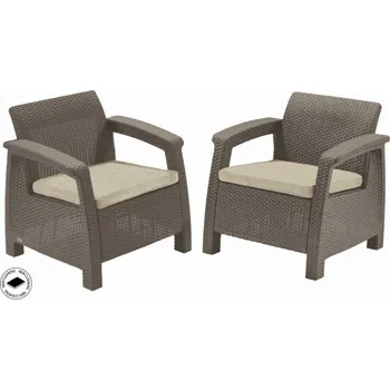 Keter Corfu Duo set 2 ks cappuccino