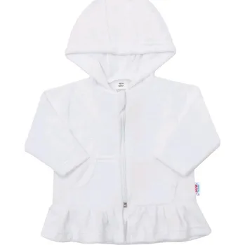 Kojenecké oblečení Semišková mikinka s kapucí New Baby Baby bílá 80 (9-12m)