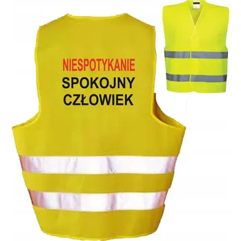 reflexní vesta Vesta s potiskem NEUVĚŘITELNĚ KLIDNÝ ČLOVĚK reflexní výstražná
