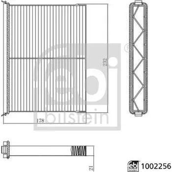 Ventilátor topení a klimatizace Filtr, vzduch v interiéru FEBI BILSTEIN 1002256