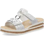 Rieker Dámské nazouváky RIEKER 62936-90 stříbrná S6 39