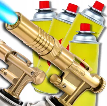 Horkovzdušná pistole Plynový hořák RICAS pro svařování a grilování, mosazný