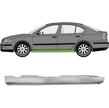 Karosérie Levý práh Škoda Octavia 2 / 04-12