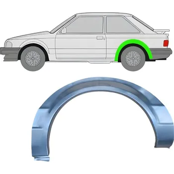 Blatník karosérie Lem zadního blatníku na Ford Escort 1980-1986 / Levá