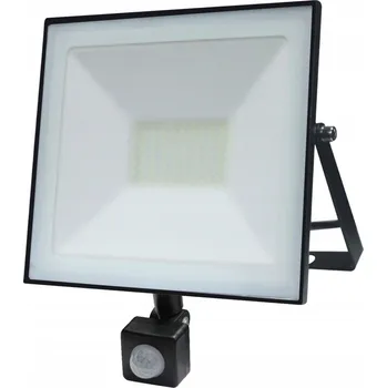 LED halogenový reflektor s čidlem VOLTENO 30W 6500K IP65 ČERNÝ, studená bílá