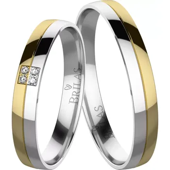 Prsten Hana Colour GW - snubní prsteny z bílého a žlutého zlata